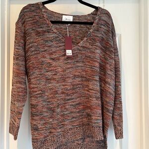 Women's Multicolor V Neck Sweater